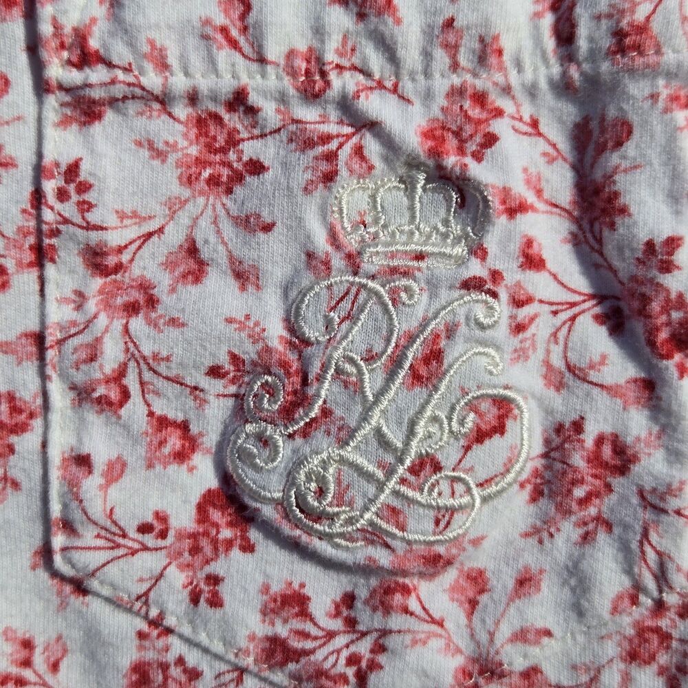 LOT of 2 Lauren Ralph Lauren Womens Nightgown Sleep Shirt Floral Large Cotton - Picture 4 of 14